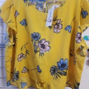 womans plus size crop blouse